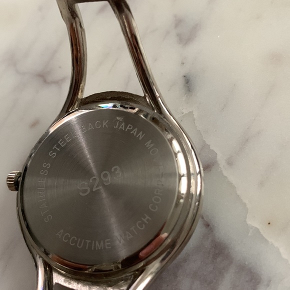 Colorful Smiley Face Watch with Silver Cuff - Picture 6 of 8